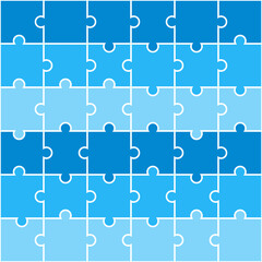 Fototapeta premium Blue shade jigsaw pattern. jigsaw line pattern. jigsaw seamless pattern. Decorative elements, clothing, paper wrapping, bathroom tiles, wall tiles, backdrop, background.