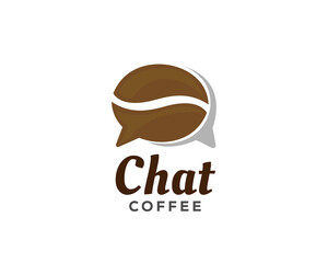 chat coffee forum logo icon symbol design template illustration inspiration
