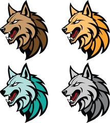 wolf logos, wolf head logos, simple wolf logo