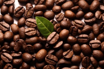 Obraz premium Roasted coffee beans background
