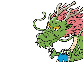 お正月辰年龍年賀状