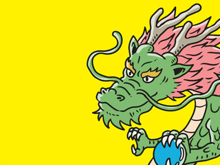 お正月辰年龍年賀状