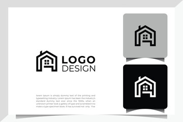 Initial letter A home house logo design. Vector illustration of home shaped for company