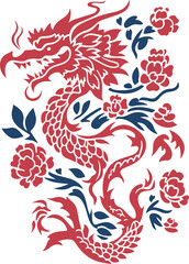 Happy chinese new year 2024 Zodiac sign, year of the Dragon