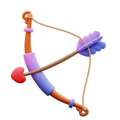 3d illustration of love arrow