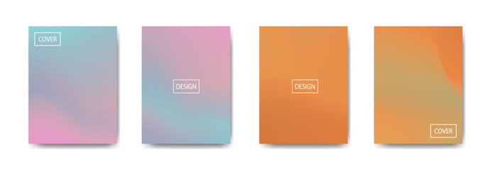 set of abstract background with beautiful gradation color, colorful background for poster flyer banner backdrop.vertical banner.cool fluid background vector illustration