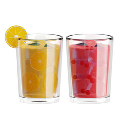3D Illustration of Refreshing Beverage Selection for New Year's Day Cheers