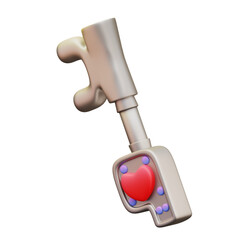 3d illustration of love lock
