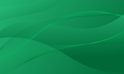 green business lines wave curve with smooth gradient abstract background