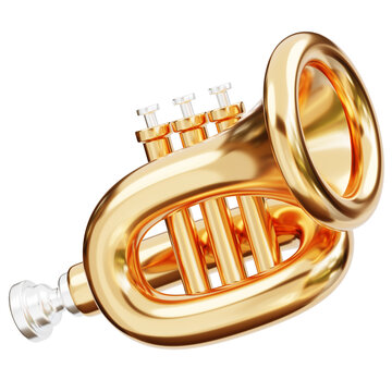 3D Flugel Horn Musical Instrument