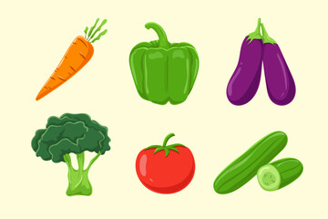 Set Collection of Vegetable Element