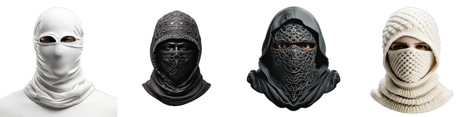 Balaclava Hyperrealistic Highly Detailed Isolated On Transparent Background Png File - obrazy, fototapety, plakaty