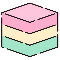 ひな祭りの菱餅のイラスト2