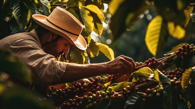 Farmer coffee bean Generative Ai