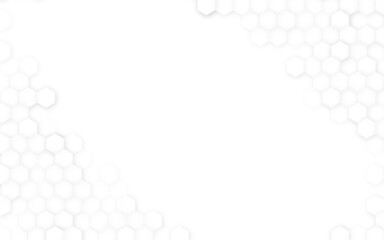 Abstract White Hexagonal Background. Luxury White Pattern. Vector Illustration. Futuristic abstract honeycomb technology mosaic white background. geometric mesh cell texture.