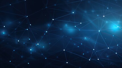 Fototapeta premium Digital blue network connection. Abstract pattern with dots and lines. Futuristic modern background. gradient background.