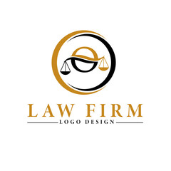 O Letter Law firm logo design.