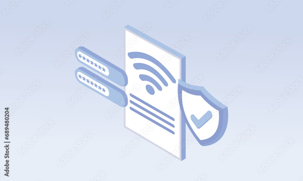 Aufkleber 3d minimal wireless connection and sharing networks on the internet hotspot access point.on pastel b