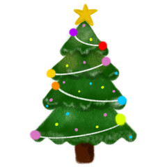 christmas tree isolated on white