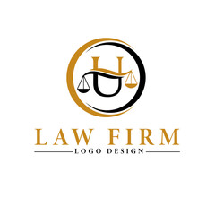 U Letter Law firm logo design.