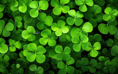 Green background with shamrocks