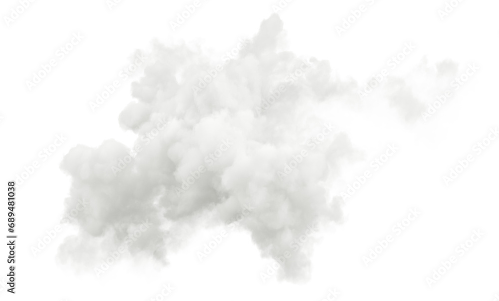 Aufkleber relaxing clouds shapes isolated on transparent backgrounds 3d illustrations