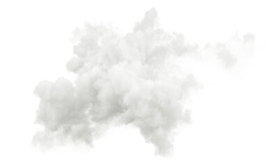 Relaxing clouds shapes isolated on transparent backgrounds 3d illustrations