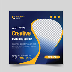vector minimal square corporate social media post template design,