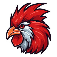 Chicken Rooster head mascot logo illustration, generative ai