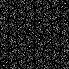 Seamless abstract black and white pattern for printing and design
