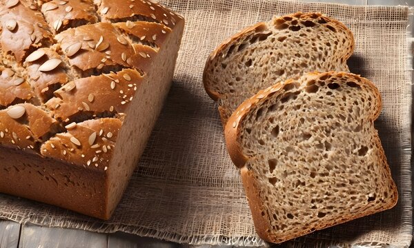 Close up image of fresh rye bread 