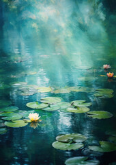 Fototapeta na wymiar Lily lake beauty flower background summer water pond green nature lotus