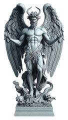 statue of demon with wings - obrazy, fototapety, plakaty