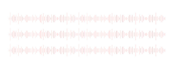 Red audio spectrum simulation on white background use for music and computer calculating concept	