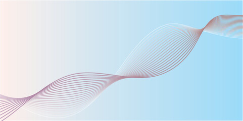wave background.  wave design in blue background .Abstract blue smooth wave on a white background. Dynamic sound wave. Design element. Vector illustration.