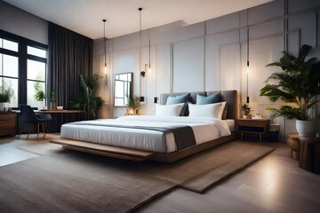 Naklejka na ściany i meble luxury comfortable bedroom