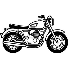 Fototapeta premium Motorcycle Minimal line icon