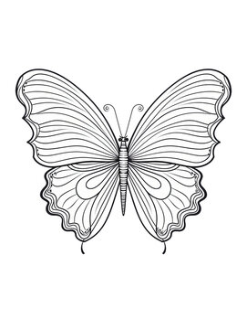 smooth butterfly outline artwork