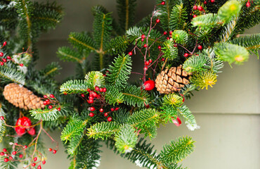 Christmas holidays, Christmas tree decorations, background