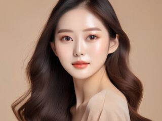 Naklejka premium 女性 美容のイメージ