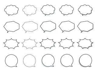 シンプルな吹き出しセット