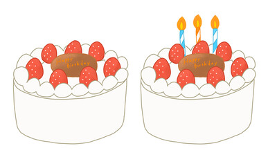 バースデーケーキのセット