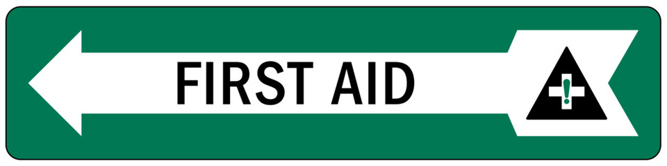 First aid sign and labels