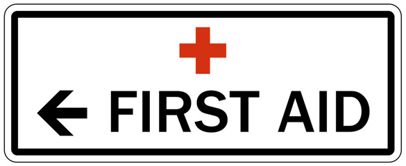 First aid sign and labels