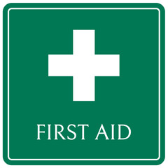 Fototapeta premium First aid sign and labels