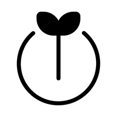 Green power icon for eco friendly and sustainable energy concepts