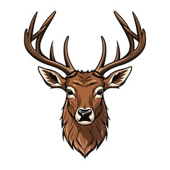 deer head mascot logo illustration, deer character, generative ai