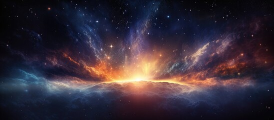 Cosmic explosion artistic backdrop