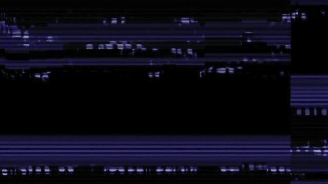 Glitch noise static television VFX. Visual video effects stripes background, tv screen noise glitch effect. Video background, transition effect for video editing, intro and logo reveal with sound.