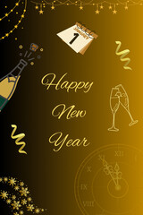 Fototapeta na wymiar New year banner